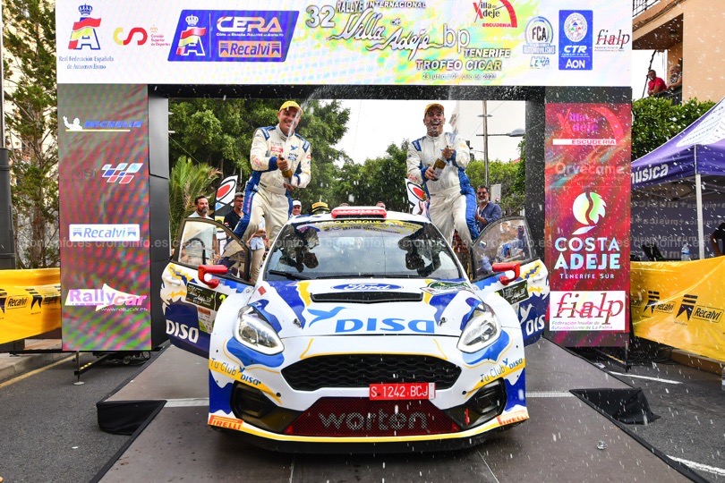 Enrique Cruz llegada Rallye Villa de Adeje 2023
