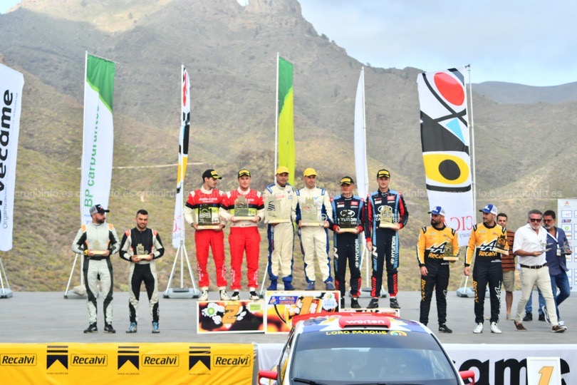 Podium ganadores Rallye Villa de Adeje 2023