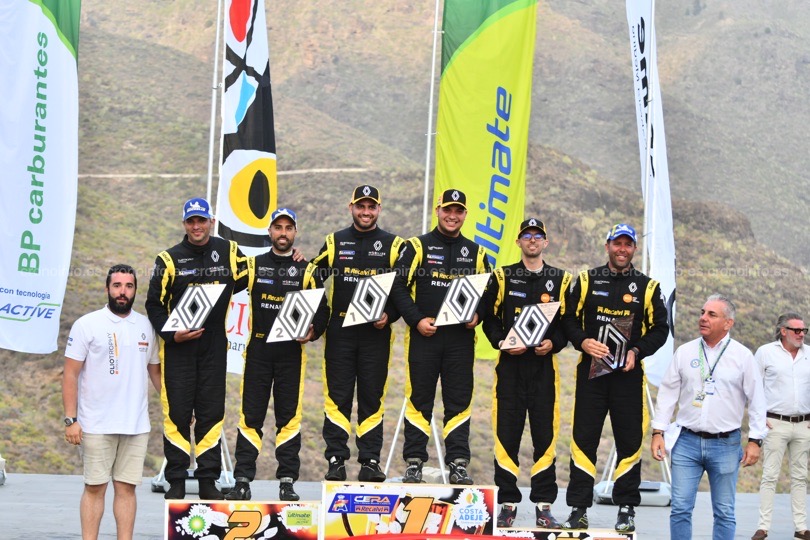 Podium del Clio Trophy Canarias Rallye Villa da Adeje 2023