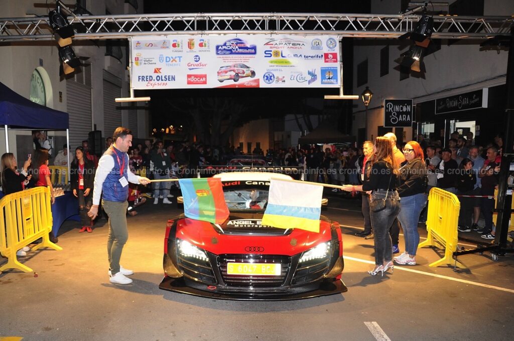 ÁNGEL BELLO AUDI R8 LMS CEREMONIA SALIDA SUBIDA ARONA 2023